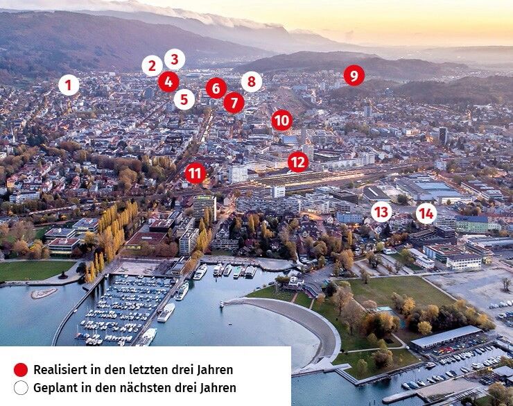 R&uuml;ckblick und Ausblick &uuml;ber ausgew&auml;hlte Entwicklungsprojekte der gr&ouml;ssten zweisprachigen Stadt der Schweiz.