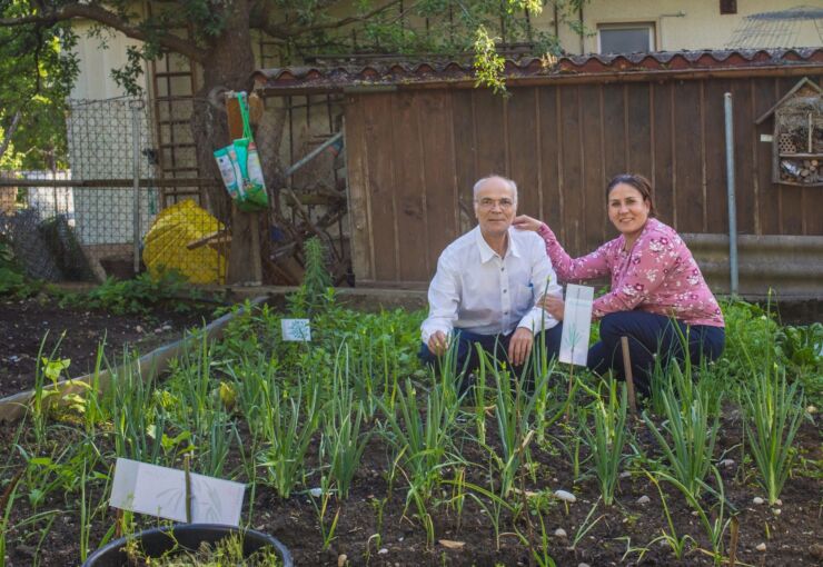 Deux participants du projet "nouveaux jardins" de l'EPER