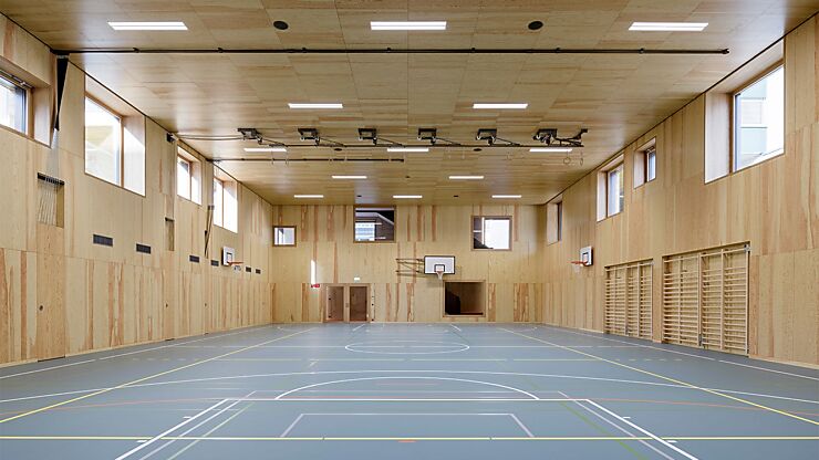 La salle de sport de la Plänke vue de l'intérieur